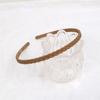 Diadema con trenzado tejido para mujer, color Morandi, textura esmerilada, estilo universitario, elegante y dulce, con hebilla para la cabeza, tarjeta para el cabello
