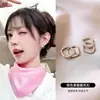 Brincos Geométricos Minimalistas em Forma de Losango, Conjunto Fashion de Quatro Peças Cravejado com Diamantes, Brincos de Design Cool e Único para Mulheres