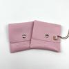 Novo rosa pu couro flip button joias embalagem saco colar brincos pulseira saco de presente logotipo personalizado
