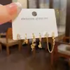 Pendientes de Cadena de Zirconia Exagerada con Forma de Ola Transfronterizos Europeos y Americanos Set de Pendientes Colgantes Exquisitos Modernos Sentido de Diseño de Lujo Ligero para Mujer