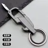 Llavero Multifuncional Creativo Transfronterizo para Hombre con Navaja, Anillo de Llavero con Cerradura, Colgante Hebilla Antiperdida Duradero