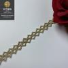 Hilo dorado encaje de diamantes 1 cm bordado soluble en agua collar dorado código de barras accesorios para mujer accesorios Lolita encaje