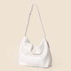 Bolso de Mano de Color Sólido Simple para el Trabajo para Mujer, Cuero Suave Elegante Versátil de Alta Gama, Bolso Tote con Cremallera de Gran Capacidad