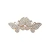 Nuevo Broche Doble Mariposa Full Diamante, Gama Alta, Elegante, Versátil, Estilo Nicho, Pin de Fijación Anti-Exposición para Trajes, Wholesale
