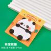 Notas Adhesivas de Panda Rojo de Dibujos Animados al por Mayor, Papel para Notas de Mensajes, Alto Atractivo Estético, Estilo Femenino, Forma Especial, Adhesivas, para Cuadernos