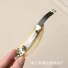 Grampo de Cabelo Oval em Acetato Estilo Francês com Mola, Grampo de Alto Padrão para Rabo de Cavalo Baixo, Presilha para Meio Preso na Parte de Trás da Cabeça, Acessório de Cabelo para o Dia a Dia