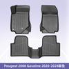 Alfombrilla para coche TPE de material 3D para todo tipo de clima, apta para Peugeot 208l combustible 2019-2024.