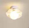 Luminária de teto para quarto estilo vintage, retro americano ultrafina redonda simples com imitação de madeira de nogueira, luz para varanda, luz para quarto principal
