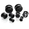 Brincos de expansor de lóbulo auricular de acrílico para cintura de tambor, com design oco, estilo hip-hop europeu e americano, novos, multi-tamanho, para furo