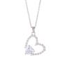 Collar colgante de corazón de amor de lujo con diamantes transfronterizos, ideal para mujeres, con cadena de clavícula de circonita hueca que combina con todo.