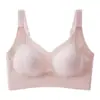 Ropa interior sin costuras con soporte suave, sin varillas, banda de gel anti-caída, espalda grande en forma de U, sujetador invisible de base líquida