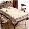 Toalha de Mesa de Luxo Leve de Alta Qualidade Impermeável e à Prova de Óleo Estilo Retro Americano Dopamina Tapete para Mesa de Jantar Estilo Ins Toalha de Mesa para Mesa de Centro