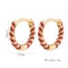 Novos brincos de argola simples de alto padrão Europa e Estados Unidos brincos pendentes de óleo para mulheres joias de cobre atacado fabricantes de Yiwu