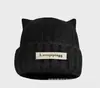 Gorro de Tricô com Orelhas de Gato para Mulheres, Chapéu de Lã Quente para Outono e Inverno, Chapéu com Proteção para Orelhas para Cabeça Grande, Estilo Coreano, Faz o Rosto Parecer Menor, Estilo Nanzhong