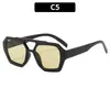 Nuevas Gafas de Sol de Moda Cuadradas con Doble Puente Unisex Protección Solar para Exteriores Clásicas Versátiles de Cruce de Fronteras Gafas de Sol de Gama Alta
