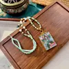 Colar Thangka Verde Tara Hot Goni Nepal Xizang Puro Pintado à Mão Conjunto Completo