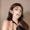 Máscara de Halloween, fiesta de mascarada, máscara cos, accesorios de vestir, media cara, borde de encaje, máscara de plumas para la cabeza