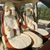 Nova Almofada de Assento de Carro de Inverno Almofada de Penas Deusa Celebridade da Internet Quente Semi-Fechada Almofada de Assento Universal Atacado Dropshipping