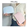 Bolsa de Cosméticos de Cuero PU Bolsa de Almacenamiento Bolso de Mano Semi-Circular Cruzado para Viaje Bolsa de Artículos de Tocador Impermeable Comercio Exterior En Stock