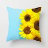 Venta al por mayor de fábrica pastoral primavera y verano nuevo funda de cojín de girasol girasol cojín de sofá para el hogar funda de cojín de flor
