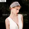 Velo de Novia Lazo Corto de Alta Gama Perla Francés Simple Accesorios para el Cabello Estilismo para Fotos de Boda Tocado
