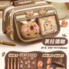 ¡Nueve Capas de Gran Capacidad! Estuche de Lápices de Capibara 2024 Nuevo para Niñas Caja de Papelería de Aspecto Elegante Niñas Escuela Primaria
