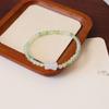 Pulseira de cristal calcedônia cor uva natural temperamento pequena fresca branca 4MM pulseira de cristal natural muito fina joia