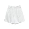 Shorts de terno tricolor de cintura alta estilo coreano, novo estilo, elegante, versão A, calças casuais, calças de comprimento médio para mulheres