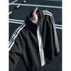 Dragon Azul Klein Patrón de Escamas Ropa Deportiva de Otoño para Hombre Estilo Americano Sudadera con Capucha y Cremallera Cardigan Chaqueta Pesada con Cuello Alto
