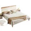 Cama de Panel Moderna y Sencilla Habitación de Alquiler para Apartamento Pequeño Dormitorio Principal Bed & Breakfast Segundo Dormitorio Adecuada para Cama de Personas Mayores Uso Doméstico Estilo Madera Maciza Cama Matrimonial
