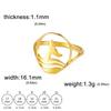 Europeu e Americano Hot Selling Simples Aço Inoxidável Anel de Cauda de Baleia Chapeado 18K Ouro Personalidade Criativa Titânio Aço Fechado Anel de Casal