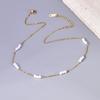 Collar de perlas de temperamento L203 para mujer, cadena de clavícula de acero inoxidable, joyería versión coreana de soporte al por mayor una generación de cabello