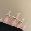 Pulsera de pareja con cuentas de piedra Shoushan de color vintage, pulsera de perlas barrocas de alta gama de nicho de moda, nueva