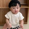 Em estoque ins bebê Coreia do Sul roupas infantis verão novo bebê terno bebê camiseta com shorts estilo ocidental de duas peças de algodão