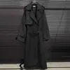 Novo Casaco Trench Coat Longo Clássico Estilo Britânico Outono 2026 com Cintura Marcada, Dupla Face, Elegante Acima do Joelho