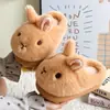 Pantuflas de Algodón de Invierno para Niños Conejito para Niños y Niñas, Cálidas y Forradas de Felpa, Antideslizantes, Pantuflas Caseras para Bebés para Padres e Hijos, Zapatos Cerrados de Algodón