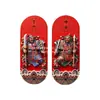 Pegatinas Magnéticas Tradicionales de Dioses de la Puerta, Versión Mini Pequeña de Pegatinas de Dioses de la Puerta, Decoración de Puerta Única para el Festival de Primavera, Pareados de Protección del Hogar