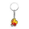 Pingente Chaveiro Pato Amarelo Pequeno PVC Borracha Macia Fivela Decorativa DIY Pingente para Mochila Amazon Presentes Pequenos Decorativos Atacado