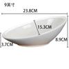 Huiyouda Bol de Cerámica Bol Grande Bol para Ensalada de Frutas Bol Inclinado Hotel Ktv Plato para Snacks con Forma de Barco Porcelana Chaozhou