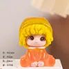 Cabelo Cacheado Luminoso Cacau Caixa Surpresa Resina Boneca Fofa Pequenos Enfeites Decorativos de Mesa para Escritório Enfeites Fofos Feitos à Mão