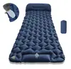 Esterilla inflable automática para camping al aire libre, esterilla portátil a prueba de humedad con pedal de pie, colchoneta de dormir gruesa de TPU, esterilla de picnic plegable para una persona