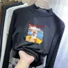 Camiseta Interior Térmica de Doble Cara con Cuello Medio Alto de Manga Larga, Gruesa, para Niñas Mayores, Cálida, Moderna, Otoño e Invierno