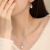 Original S925 Sterling Silver Wing Guardian Ear Hook Retro Simple Light Luxury Brincos de Pérolas de Água Doce Micro-incrustadas Brincos de Zircônia