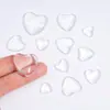 Accesorios para Joyería DIY en Varios Tamaños, Gemas de Tiempo en Forma de Corazón, Parches de Vidrio Transparente, Bases y Materiales para Incrustar