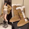 Nuevas Botas de Algodón de Caña Alta Peludas del Noreste Moda de Invierno Botas de Caballero de Algodón 2026 Botas de Nieve para Mujer con Plus de Terciopelo de Caña Alta Engrosadas