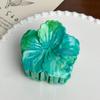 Pinza de Flor de Huevo Manchada de Mármol de 8 cm Pinza para Cola de Caballo de Flor Pinza de Tiburón Dulce para el Cabello Adorno para la Cabeza de Moda