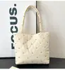 Bolsa Tote Grande Capacidade para Estudante 2025 Nova Bolsa de Mão Acolchoada de Algodão Roupas de Trabalho de Inverno Bolsa de Ombro Bolsa Casual para Mulheres