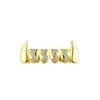 Presas de Vampiro Amazon Full Diamond Aparelho para Dentes Superiores e Inferiores Acessórios de Presas de Halloween Novo Estilo Halloween 2026