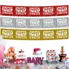 Banner de Letras de Cumpleaños Brillantes Recortadas Suministros para Decoración de Fiestas de Cumpleaños Infantiles Accesorios Bandera de Seda de Lluvia para Mascotas Decoración Colgante