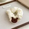 Anillo para el pelo de felpa grande para intestino grueso de otoño e invierno, banda elástica para el pelo de celebridad de internet coreana para mujer, cuerda para el pelo peluda de estilo invernal, diadema elegante